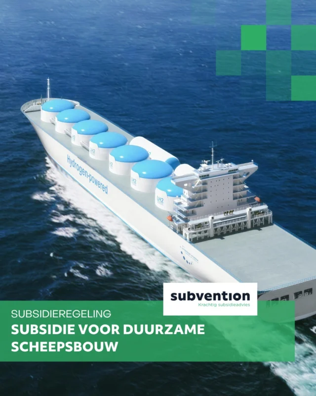 𝗙𝗶𝗻𝗮𝗻𝗰𝗶ë𝗹𝗲 𝘀𝘁𝗲𝘂𝗻 𝘃𝗼𝗼𝗿 𝗶𝗻𝗻𝗼𝘃𝗮𝘁𝗶𝗲𝘃𝗲 𝘀𝗰𝗵𝗲𝗲𝗽𝘀𝗯𝗼𝘂𝘄 🚢 

Werk jij aan een innovatief scheepsbouwproject dat bijdraagt aan verduurzaming of nieuwe maritieme technologie? Met de regeling Duurzame Innovatieve Scheepsbouw (SDS) ontvang je financiële ondersteuning om jouw innovatie sneller naar de markt te brengen. 

Het budget voor deze aanvraagperiode bedraagt € 𝟮.𝟯𝟲𝟬.𝟬𝟬𝟬. 

‼️ 𝗕𝗲𝗹𝗮𝗻𝗴𝗿𝗶𝗷𝗸: de aanvraagperiode loopt tot en met 𝟮𝟮 𝘀𝗲𝗽𝘁𝗲𝗺𝗯𝗲𝗿 𝟮𝟬𝟮𝟲.

𝗕𝗲𝗻𝗶𝗲𝘂𝘄𝗱 𝗼𝗳 𝗷𝗼𝘂𝘄 𝗽𝗿𝗼𝗷𝗲𝗰𝘁 𝗶𝗻 𝗮𝗮𝗻𝗺𝗲𝗿𝗸𝗶𝗻𝗴 𝗸𝗼𝗺𝘁 𝘃𝗼𝗼𝗿 𝘀𝘂𝗯𝘀𝗶𝗱𝗶𝗲?  Ontdek de mogelijkheden en zet koers naar innovatie binnen de scheepsbouwsector: https://subvention.nl/industrie/sds-duurzame-innovatieve-scheepsbouw
